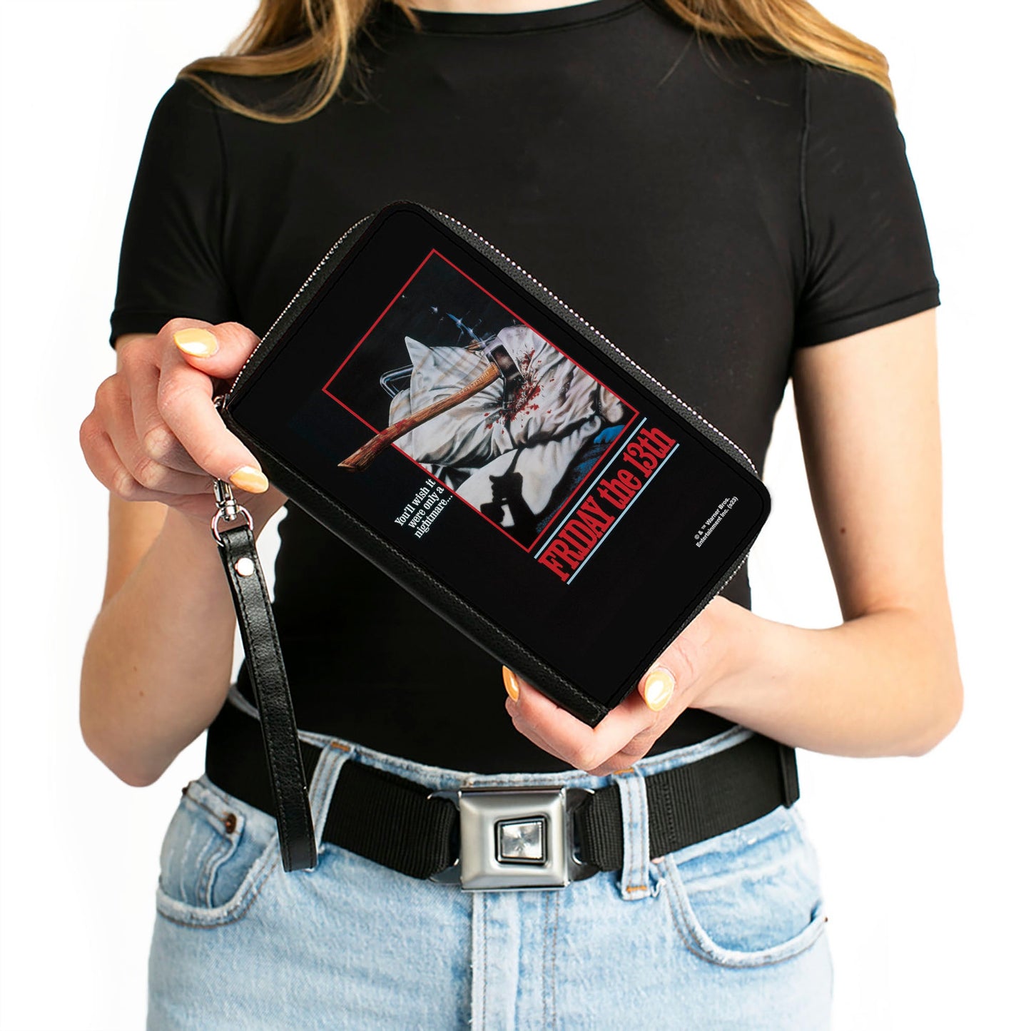 PU Zip Around Wallet Rectangle - FRIDAY THE 13TH YOU'LL WISH IT WERE ONLY A NIGHTMARE Movie Poster - MEGA POP COMICS 