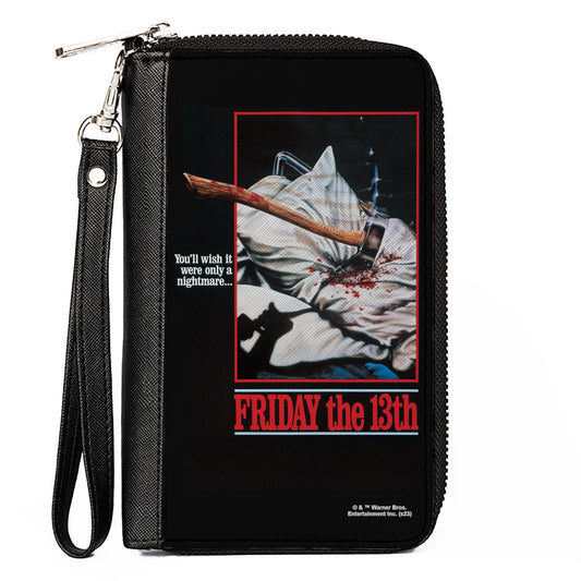 PU Zip Around Wallet Rectangle - FRIDAY THE 13TH YOU'LL WISH IT WERE ONLY A NIGHTMARE Movie Poster - MEGA POP COMICS 
