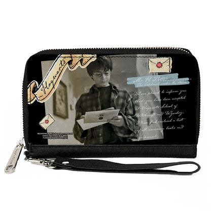 Women's PU Zip Around Wallet Rectangle - Harry Potter Hogwarts Acceptance Letter Pose Collage - MEGA POP COMICS 