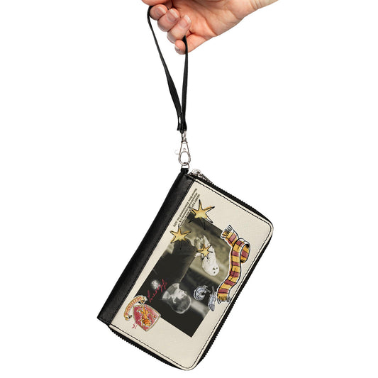 PU Zip Around Wallet Rectangle - Harry Potter and Hedwig Vivid Scene and Icons Collage - MEGA POP COMICS 