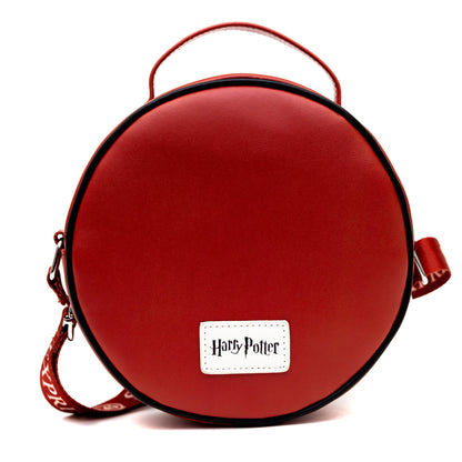 Harry Potter Bag, Round, Harry Potter Platform 9 3/4 Sign Replica, Red, Vegan Leather - MEGA POP COMICS 