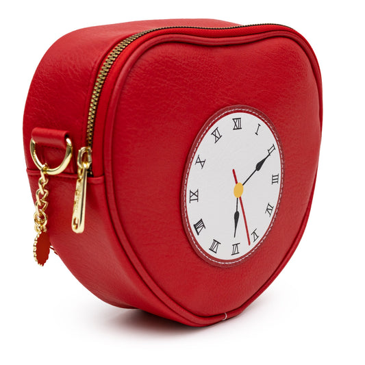 Movies Bag, Cross Body, The Wizard of Oz Tin Man Heart Clock Replica, Red, Vegan Leather - MEGA POP COMICS 