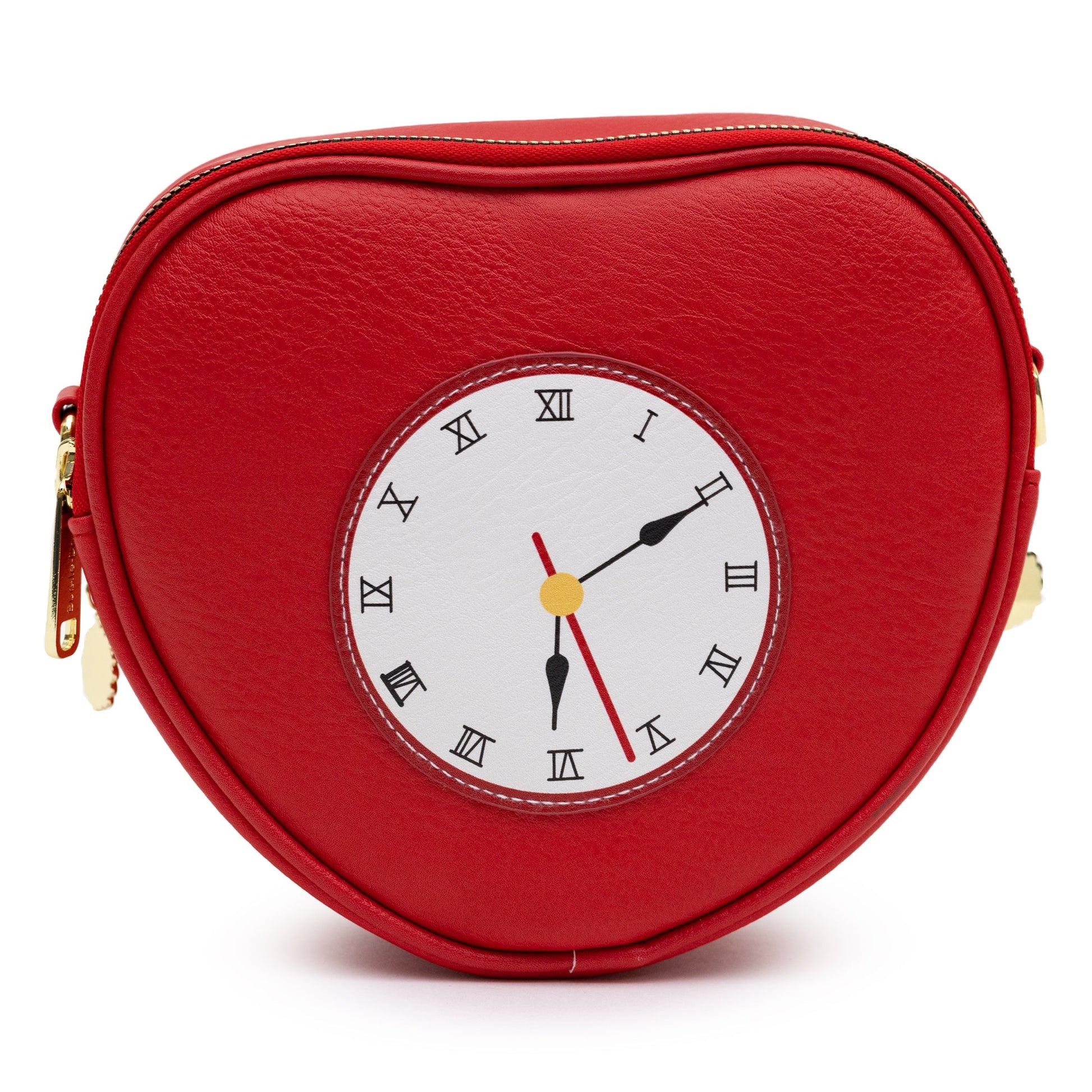 Movies Bag, Cross Body, The Wizard of Oz Tin Man Heart Clock Replica, Red, Vegan Leather - MEGA POP COMICS 