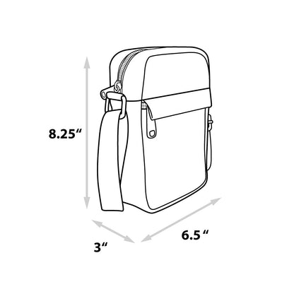 Horror Movies Vegan Leather Cross Body Backpack for Men and Women with Adjustable Strap, Friday the 13th Jason Hockey Mask Quotes Typography Black - MEGA POP COMICS 