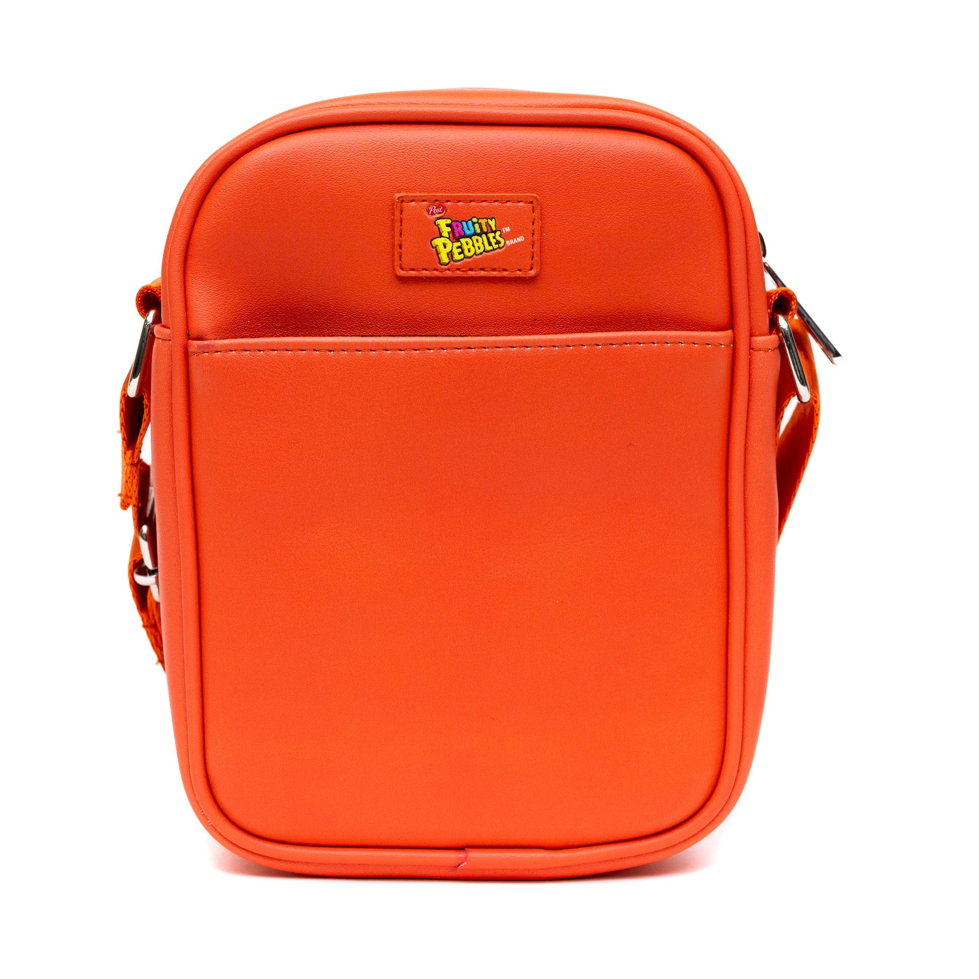 The Flintstones Bag, Cross Body, Fruity Pebbles Fred and Barney Cereal Box Replica, Bright Red, Vegan Leather - MEGA POP COMICS 