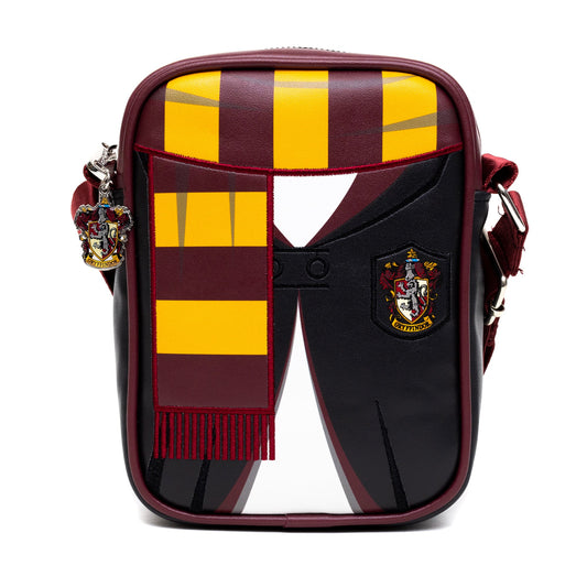 The Wizarding World of Harry Potter Bag, Cross Body, Harry Potter Hogwarts School Gryffindor Uniform Embroidered, Vegan Leather - MEGA POP COMICS 