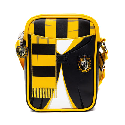 The Wizarding World of Harry Potter Bag, Cross Body, Harry Potter Hogwarts School Hufflepuff Uniform Embroidered, Vegan Leather - MEGA POP COMICS 