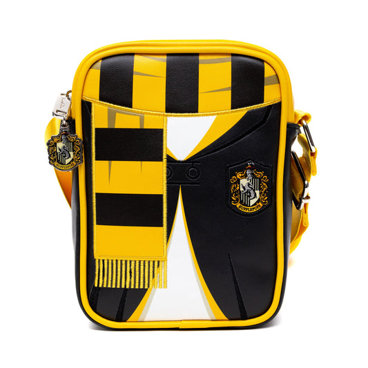 The Wizarding World of Harry Potter Bag, Cross Body, Harry Potter Hogwarts School Hufflepuff Uniform Embroidered, Vegan Leather - MEGA POP COMICS 