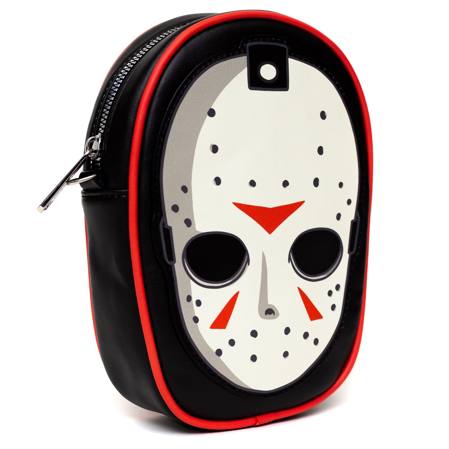 Warner Bros. Horror Movies Bag, Cross Body, Friday The 13th Jason Hockey Mask Applique, Vegan Leather - MEGA POP COMICS 