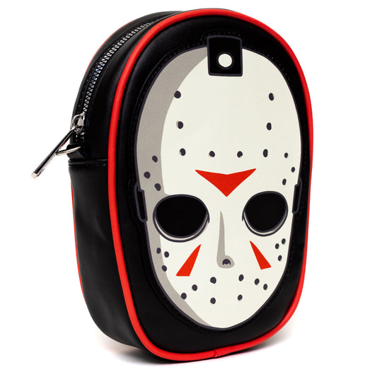 Warner Bros. Horror Movies Bag, Cross Body, Friday The 13th Jason Hockey Mask Applique, Vegan Leather - MEGA POP COMICS 