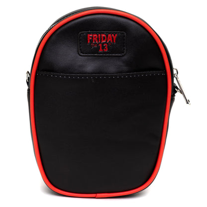 Warner Bros. Horror Movies Bag, Cross Body, Friday The 13th Jason Hockey Mask Applique, Vegan Leather - MEGA POP COMICS 
