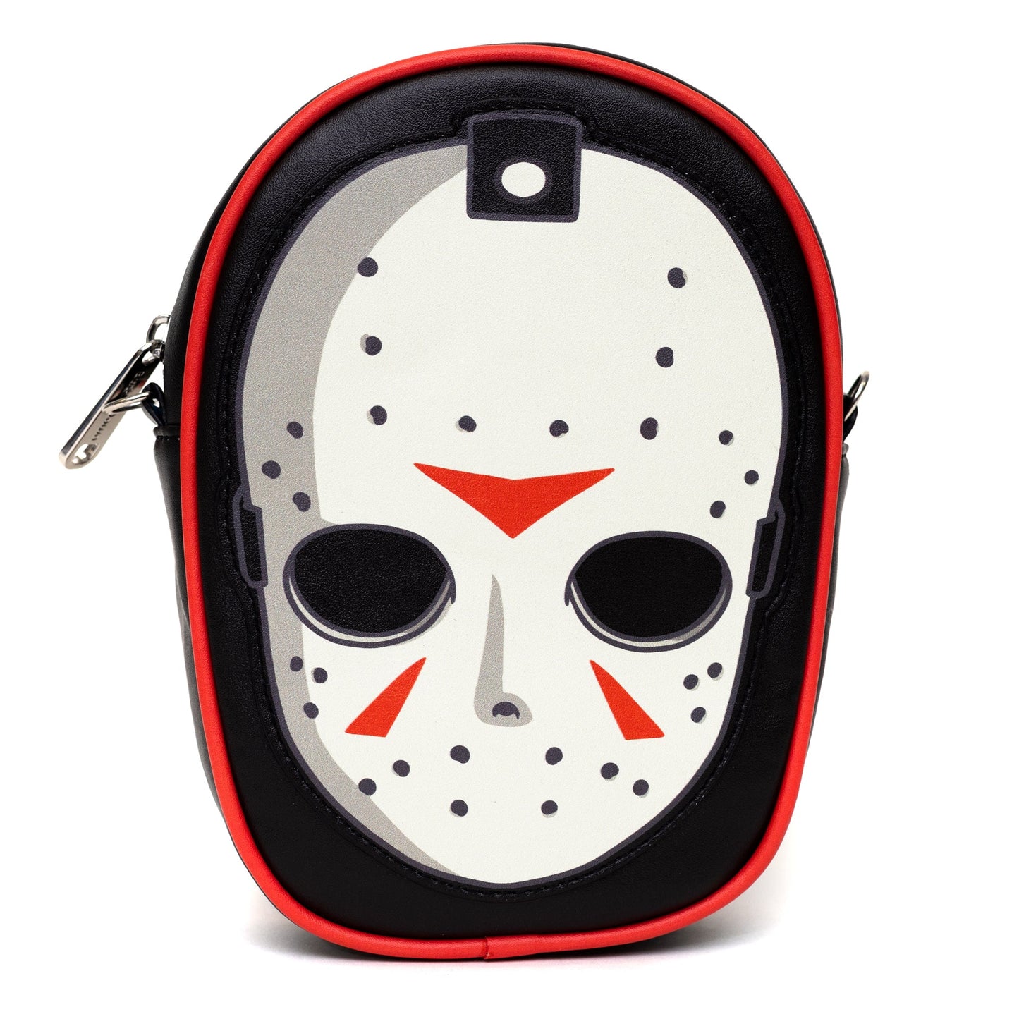 Warner Bros. Horror Movies Bag, Cross Body, Friday The 13th Jason Hockey Mask Applique, Vegan Leather - MEGA POP COMICS 