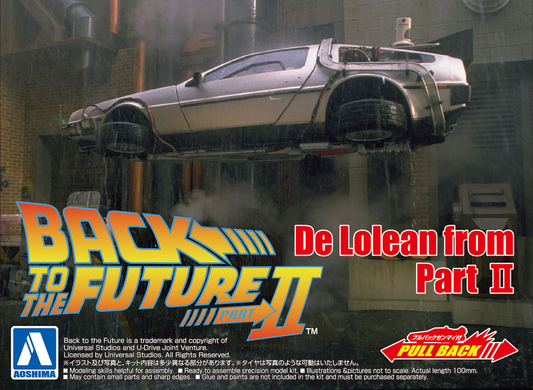 Back to the Future Part II pull-back DeLorean 1:43 scale plastic model kit - MEGA POP COMICS 