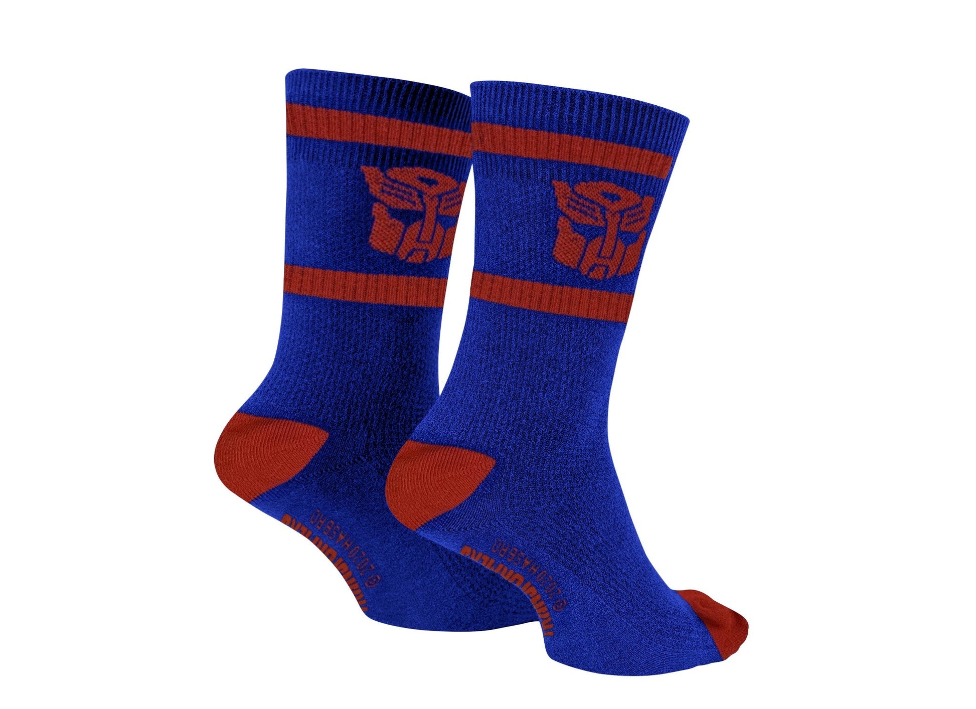 Hasbro Transformers Autobots Symbol Blue and Red Crew Socks - MEGA POP COMICS 