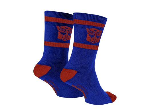 Hasbro Transformers Autobots Symbol Blue and Red Crew Socks - MEGA POP COMICS 