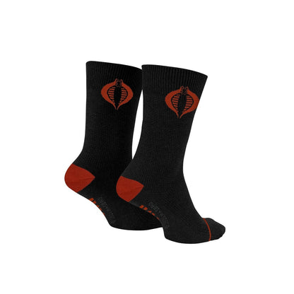 Hasbro G.I. Joe Cobra Symbol Black and Red Crew Socks - MEGA POP COMICS 