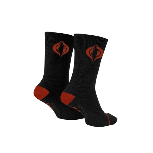 Hasbro G.I. Joe Cobra Symbol Black and Red Crew Socks - MEGA POP COMICS 