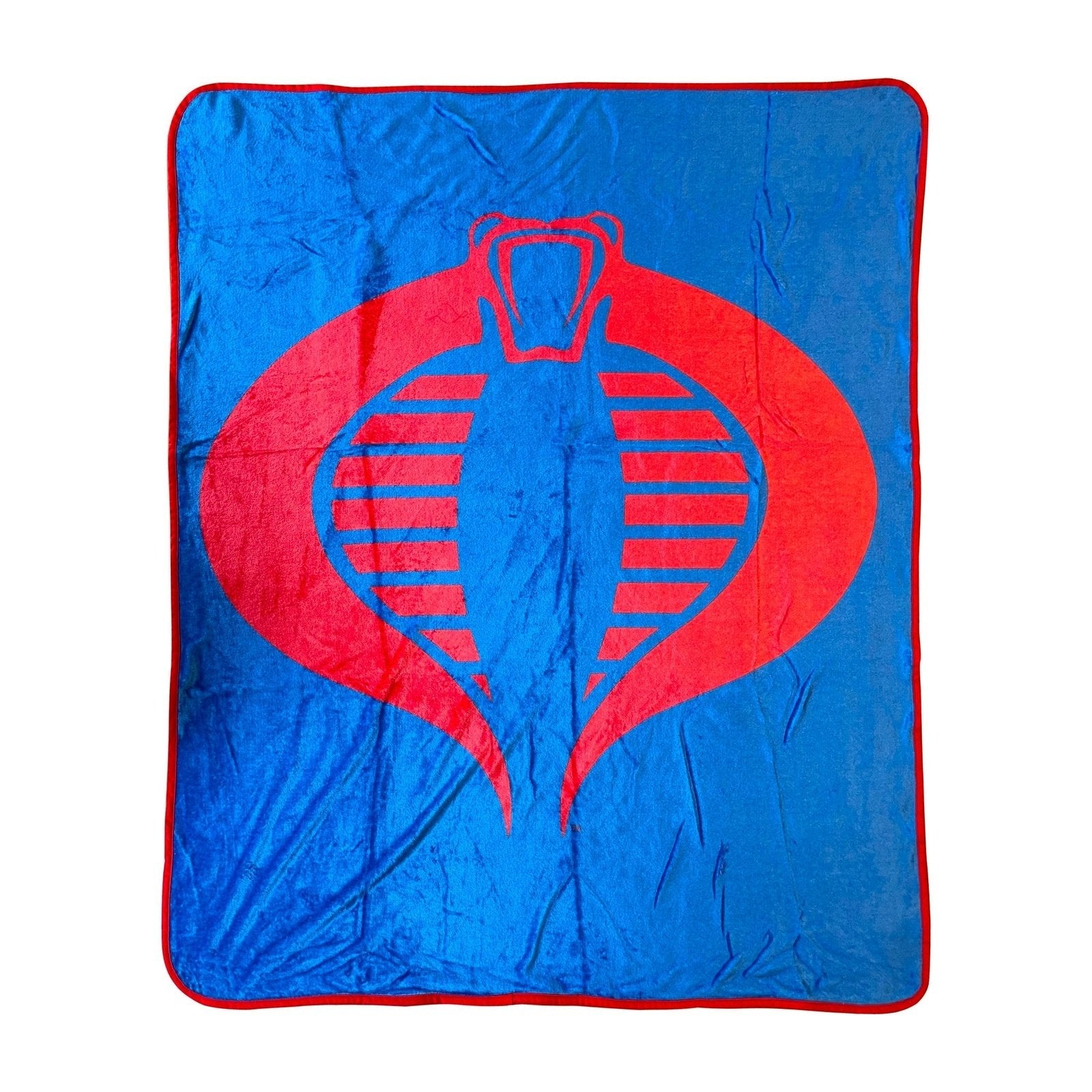 Hasbro G.I. Joe Cobra Symbol Blue 80's Cartoon Throw Blanket - MEGA POP COMICS 