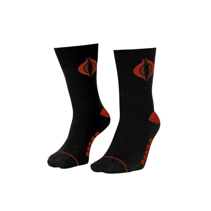 Hasbro G.I. Joe Cobra Symbol Black and Red Crew Socks - MEGA POP COMICS 