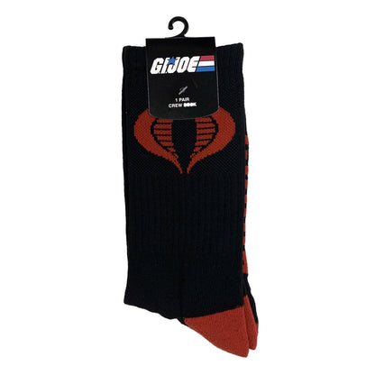 Hasbro G.I. Joe Cobra Symbol Black and Red Crew Socks - MEGA POP COMICS 