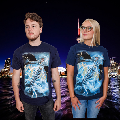 X-Men Uncanny Storm And Ice Man Marvel Comics Adult T Shirt - MEGA POP COMICS 