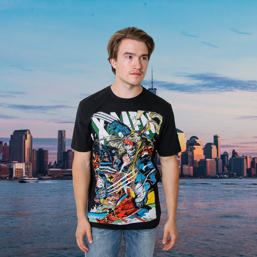 X-Men Wolverine vs Omega Marvel Liscensed Adult T-Shirt - MEGA POP COMICS 