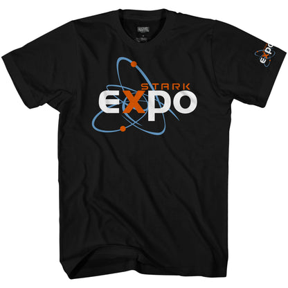 Iron Man Stark Expo Logo Marvel Adult T Shirt - MEGA POP COMICS 