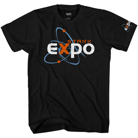 Iron Man Stark Expo Logo Marvel Adult T Shirt - MEGA POP COMICS 