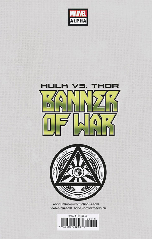 Hulk Vs. Thor: Banner Of War Alpha 1 Unknown Comics Tyler Kirkham Exclusive Virgin Var (05/04/2022) (05/11/2022) - MEGA POP COMICS 