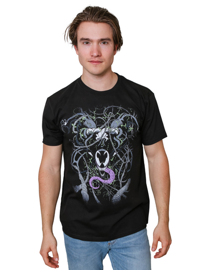 Venom Webs Spider-Man Marvel Comics Adult T-Shirt - MEGA POP COMICS 