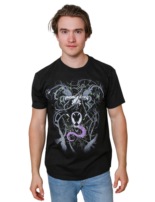 Venom Webs Spider-Man Marvel Comics Adult T-Shirt - MEGA POP COMICS 