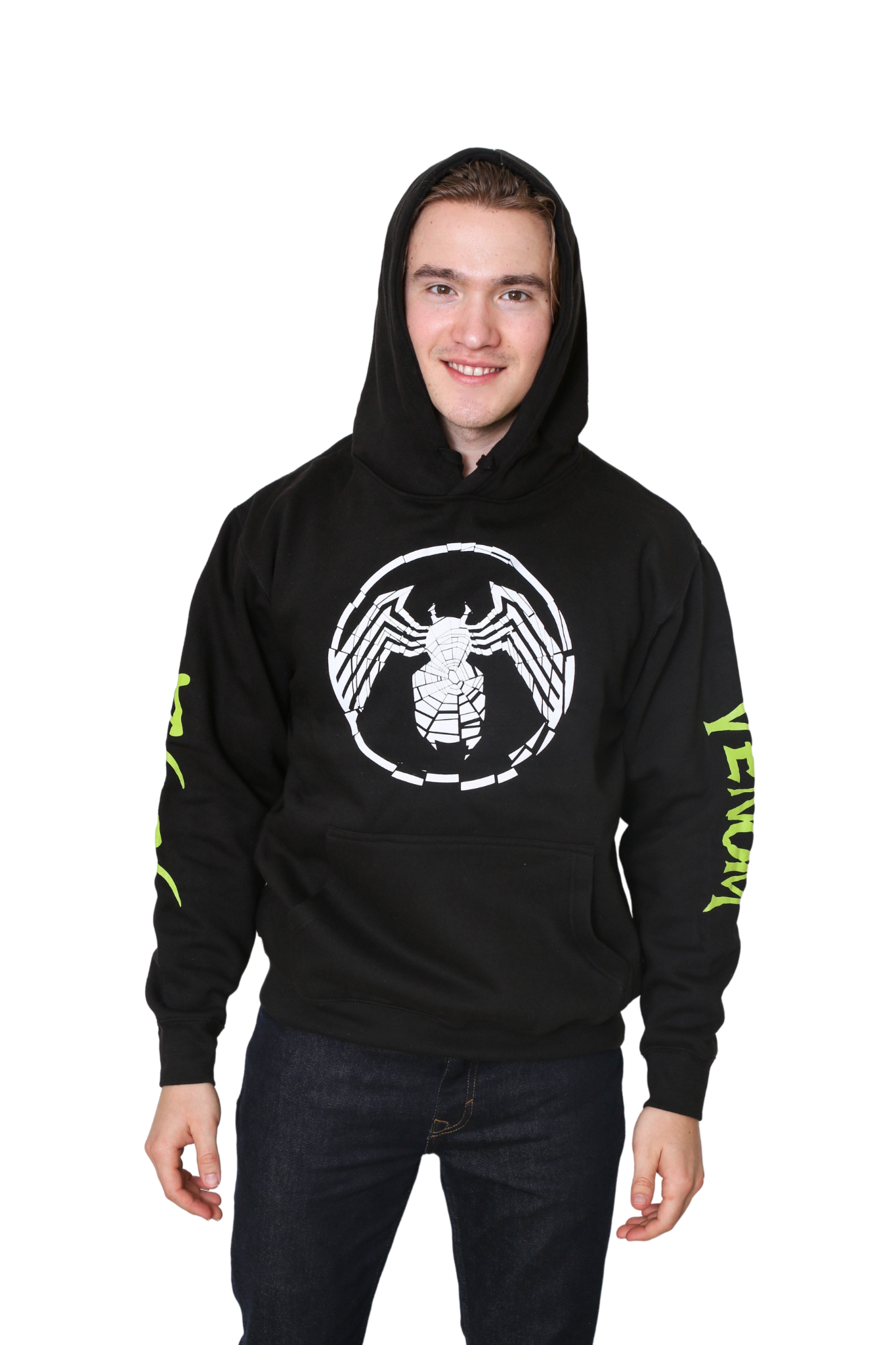 Venom Shatter Symbol With Kanji Marvel Pullover Hoodie - MEGA POP COMICS 