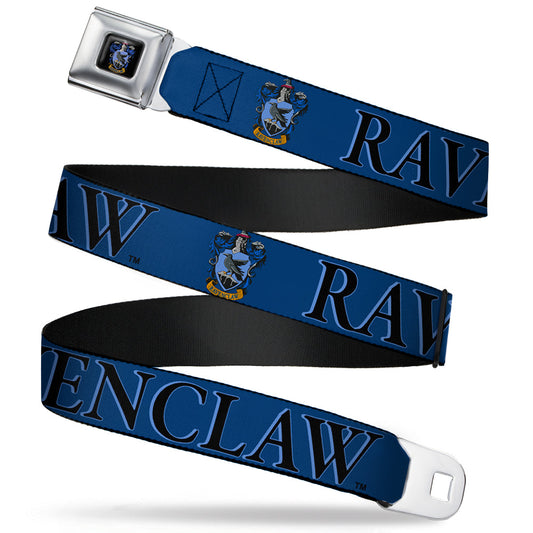 Ravenclaw Crest Full Color Seatbelt Belt - Harry Potter RAVENCLAW & Crest Blue/Black Webbing - MEGA POP COMICS 