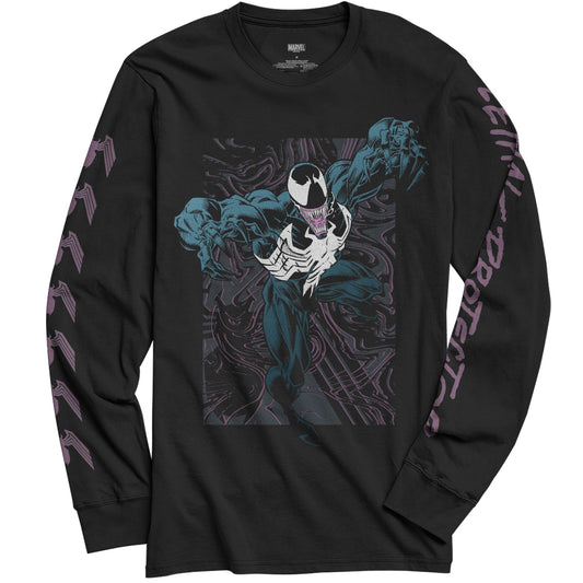 Venom Lethal Protector Dark Soul Marvel Comics Adult Long Sleeve T Shirt - MEGA POP COMICS 