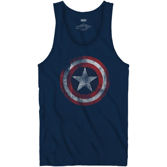 Captain America Shield Symbol Marvel Adult Tank Top - MEGA POP COMICS 