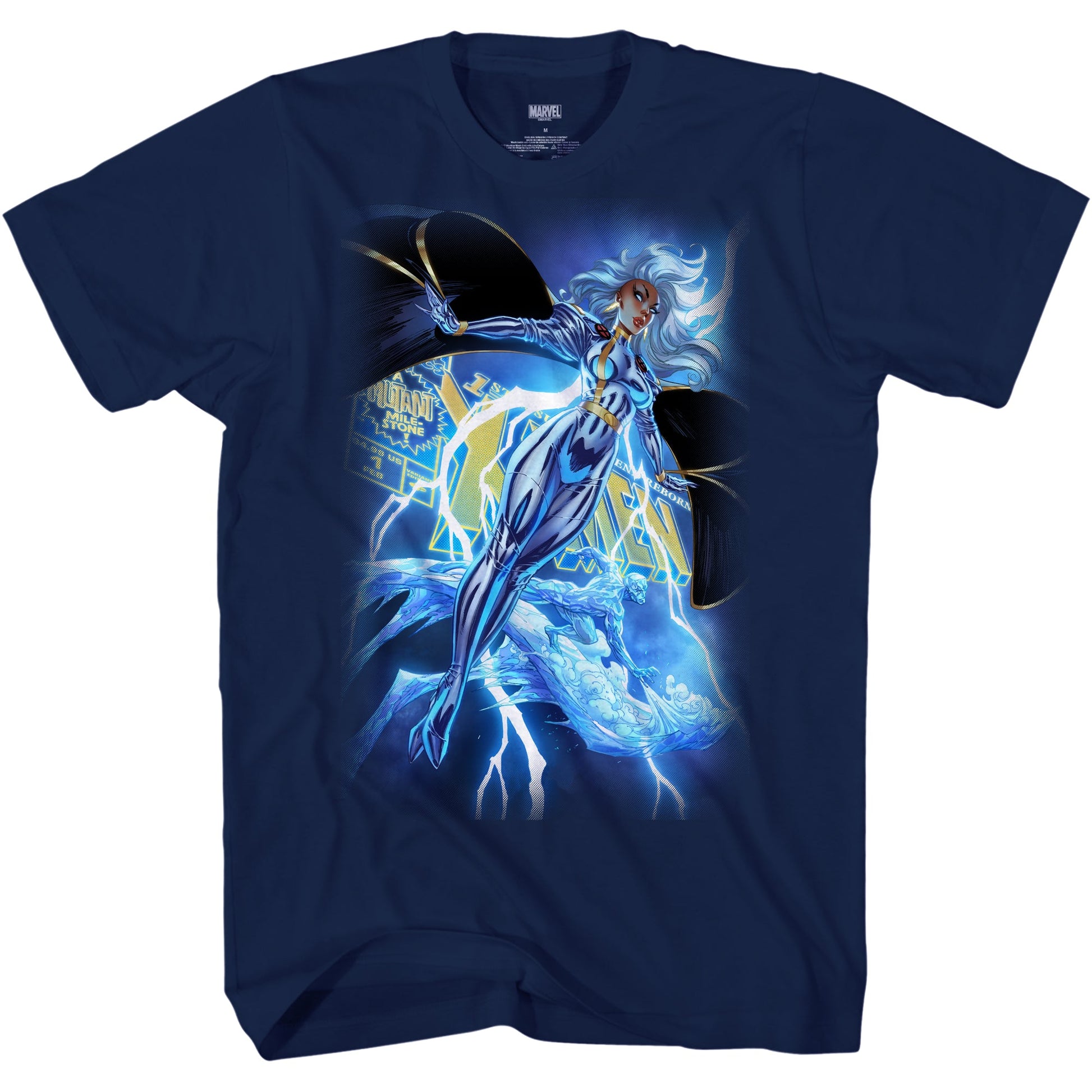 X-Men Uncanny Storm And Ice Man Marvel Comics Adult T Shirt - MEGA POP COMICS 
