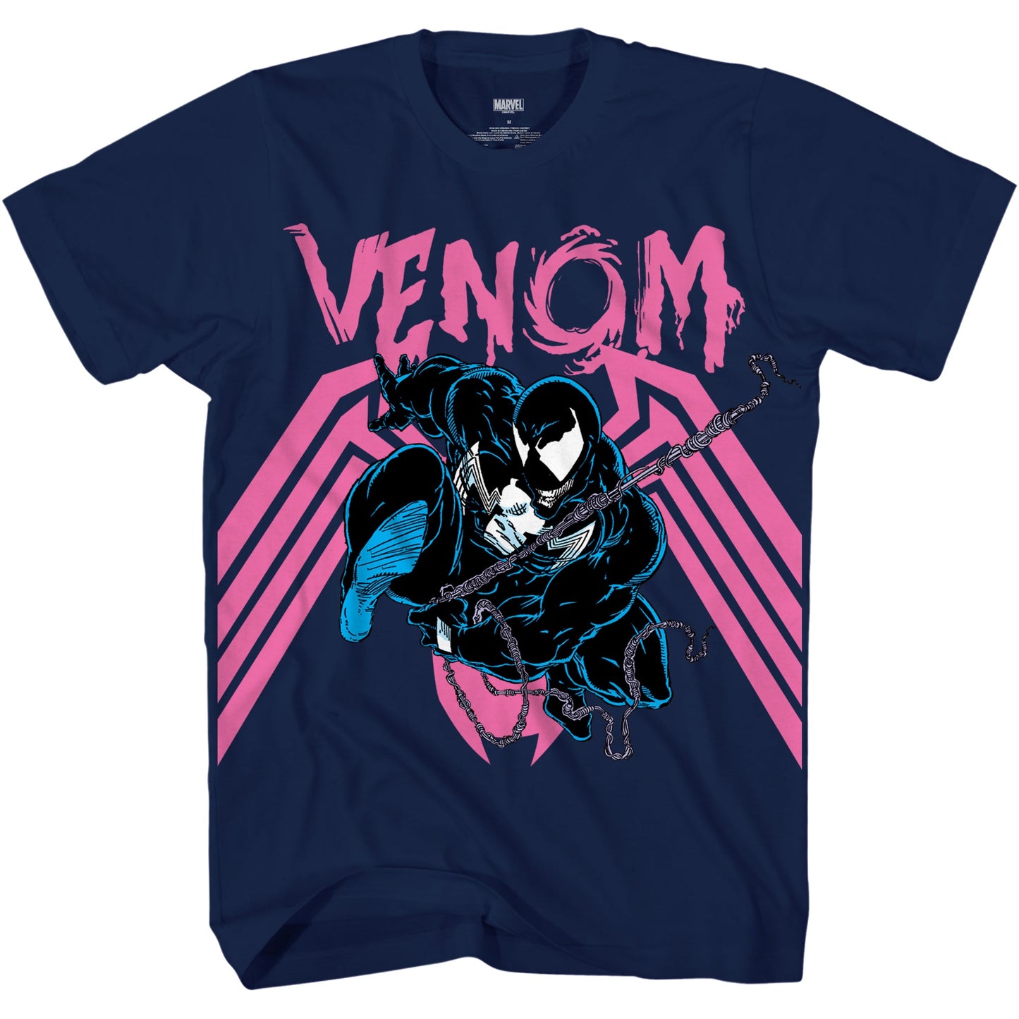 Spider-Man Vibrant Venom Marvel Comics Adult T-Shirt - MEGA POP COMICS 