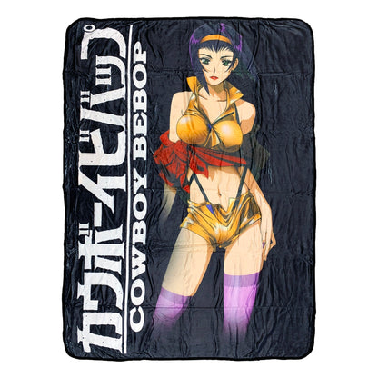 Cowboy Bebop Faye Valentine Standing Fleece Throw Soft Lightweight Blanket 45x60 Inches - MEGA POP COMICS 