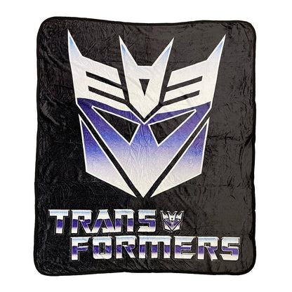 Hasbro Transformers Decepticon Symbol 80's Cartoon Fleece Throw Blanket - MEGA POP COMICS 