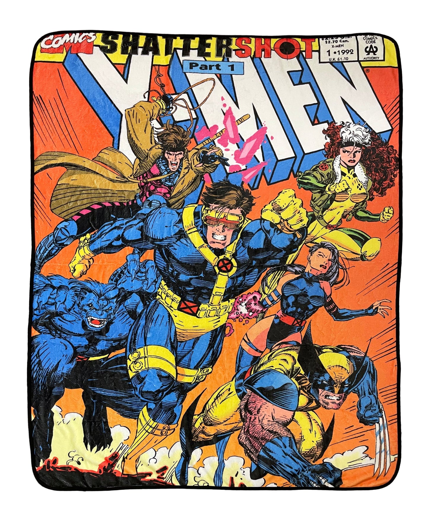 Marvel X-Men 90's Shattershot Fleece Throw Blanket - MEGA POP COMICS 
