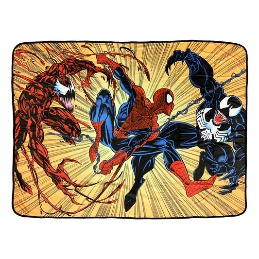 Spider-Man Maximum Carnage And Venom Marvel Fleece Throw Blanket 45in. By 60in. - MEGA POP COMICS 