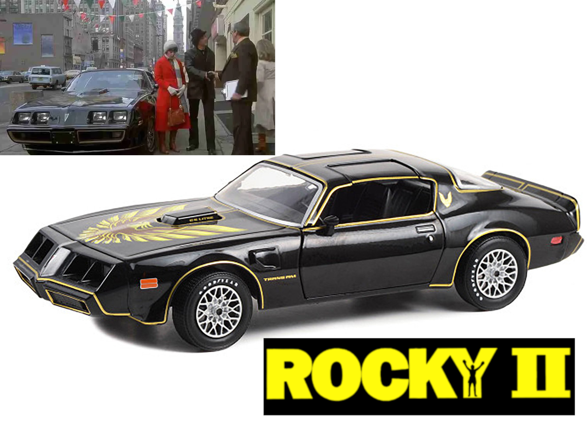 Rocky II 1979 Pontiac Firebird Trans Am Black with Hood Phoenix - MEGA POP COMICS 