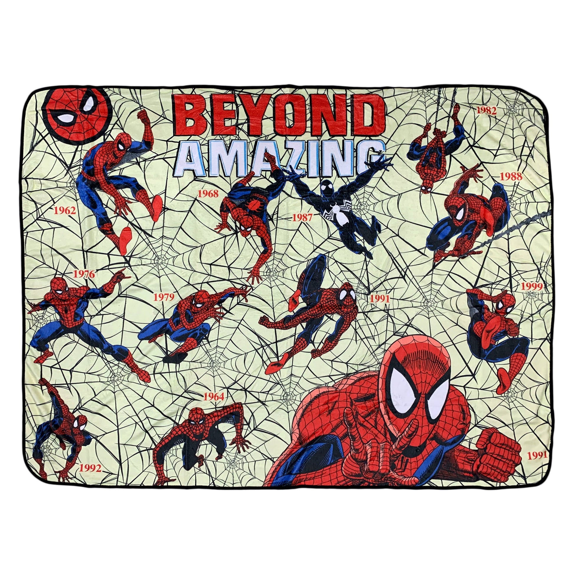 Spider-Man Beyond Amazing 60th Marvel Flannel Throw Super Soft Fleece Blanket 45x60in - MEGA POP COMICS 