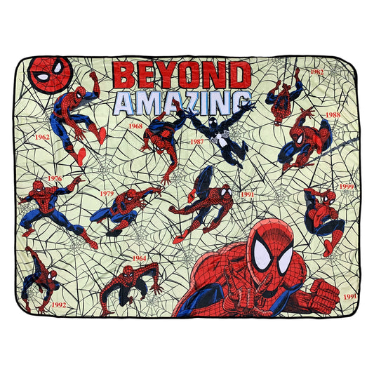 Spider-Man Beyond Amazing 60th Marvel Flannel Throw Super Soft Fleece Blanket 45x60in - MEGA POP COMICS 