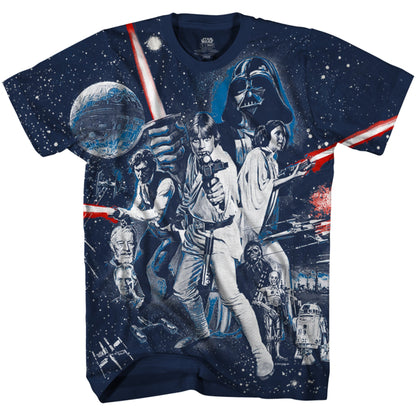 Star Wars War Of Wars Vintage Poster Allover Print Adult T-Shirt - MEGA POP COMICS 