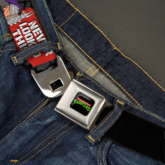 Classic TMNT Logo Full Color Seatbelt Belt - Shredder Poses BAD NEVER LOOKED THIS GOOD Webbing - MEGA POP COMICS 