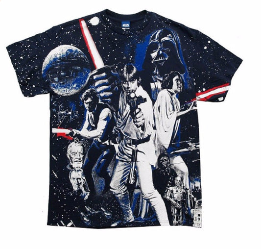 Star Wars War Of Wars Vintage Poster Allover Print Adult T-Shirt - MEGA POP COMICS 