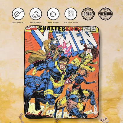Marvel X-Men 90's Shattershot Fleece Throw Blanket - MEGA POP COMICS 